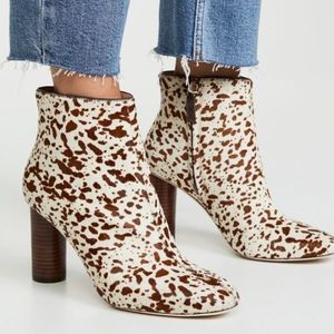 ULLA JOHNSON Spotted haircalf Carin Booties - Size 5